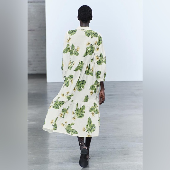ZARA BLOGGERS’ FAVORITE FLORAL PRINT DRESS ZW COLLECTION - Picture 12 of 16